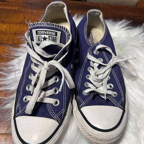 VINTAGE Converse Chuck Taylor All Star (CTAS) Low Top Blue Ribbon M:5 W:7 EUC - Picture 1 of 8